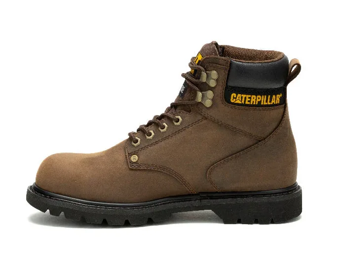 CATERPILLAR SECOND SHIFT ANSI F2413-11 I/75 C/75 P91660 STEEL TOE DARK BROWN WATERPROOF WORK BOOTS - Image 6