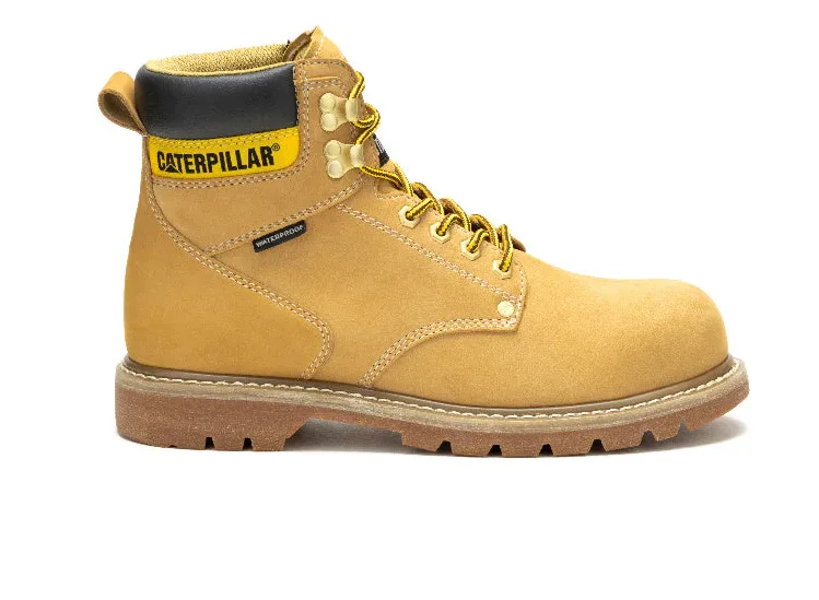 CATERPILLAR SECOND SHIFT ANSI F2413-11 I/75 C/75 P91659 HONEY NUBUCK STEEL TOE WATERPROOF WORK BOOTS - Image 7