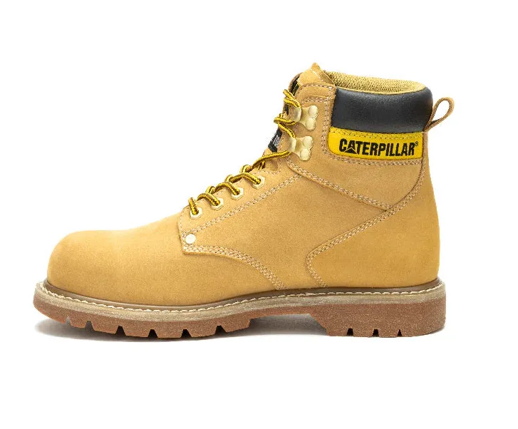 CATERPILLAR SECOND SHIFT ANSI F2413-11 I/75 C/75 P91659 HONEY NUBUCK STEEL TOE WATERPROOF WORK BOOTS - Image 6