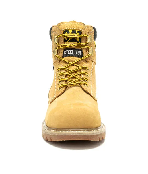 CATERPILLAR SECOND SHIFT ANSI F2413-11 I/75 C/75 P91659 HONEY NUBUCK STEEL TOE WATERPROOF WORK BOOTS - Image 4