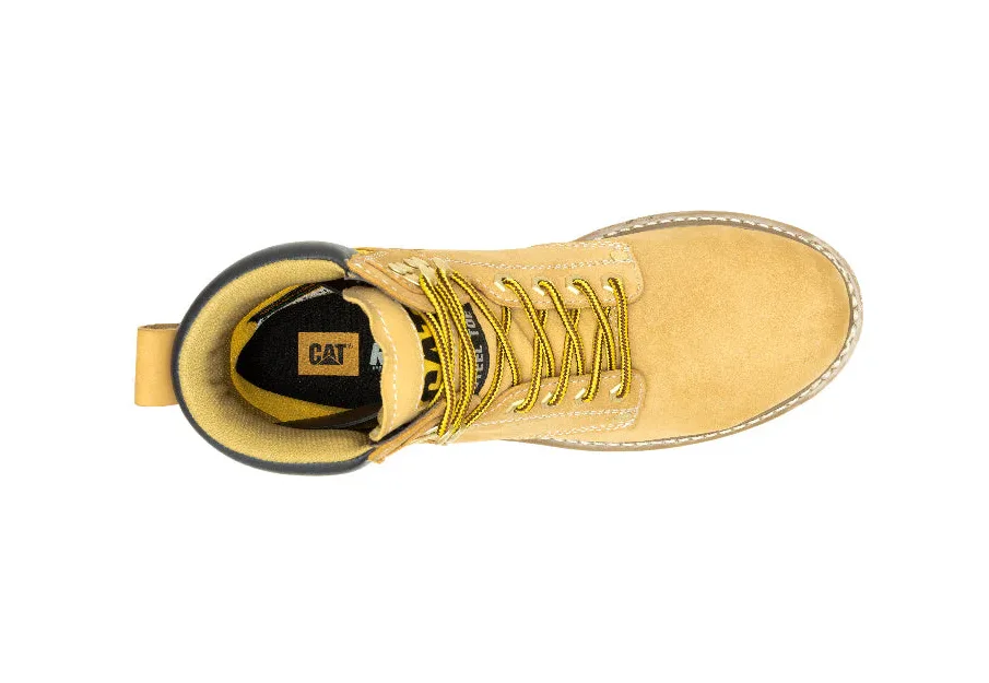 CATERPILLAR SECOND SHIFT ANSI F2413-11 I/75 C/75 P91659 HONEY NUBUCK STEEL TOE WATERPROOF WORK BOOTS - Image 3