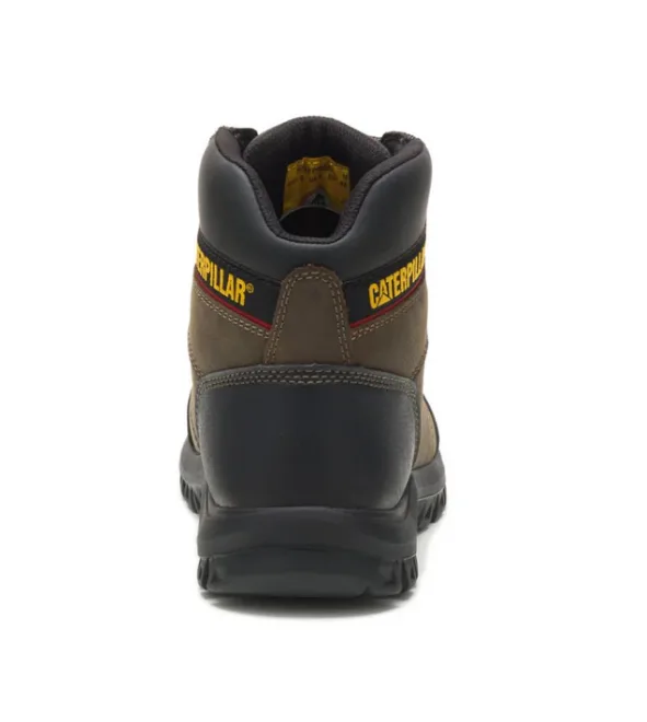 CATERPILLAR OUTLINE ASTM F2413-18 EH SR P90802 DARK GULL GREY STEEL TOE LEATHER WORK BOOTS - Image 6