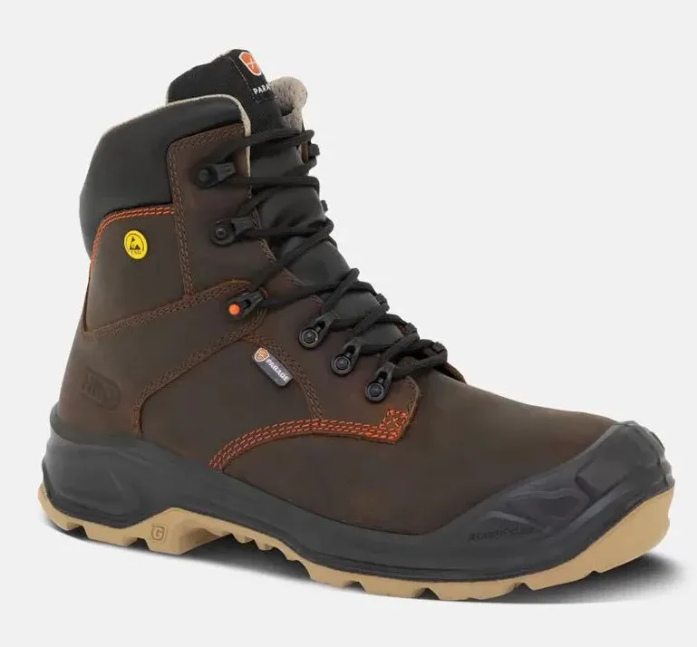 PARADE NETROL S3S, ESD, FO, SR, LG, SC, ESD + ASTM M/ I / C / PR / SD100, HRO-CI-HI, LACE-UP BROWN COMPOSITE SAFETY BOOTS - Image 5