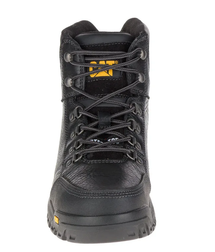 CATERPILLAR OUTLINE ASTM F2413-18 EH SR P90800 BLACK STEEL TOE LEATHER WORK BOOTS - Image 9