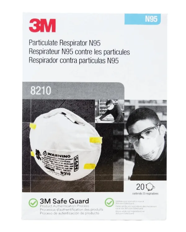 3M 8210 N95 DISPOSABLE PARTICULATE RESPIRATOR (MASK) - Image 2