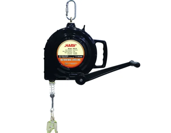 HARU RE-25 3-WAY EMERGENCY RETRIVAL / RSRCUE SELF RETRACTABLE LIFELINE 25M